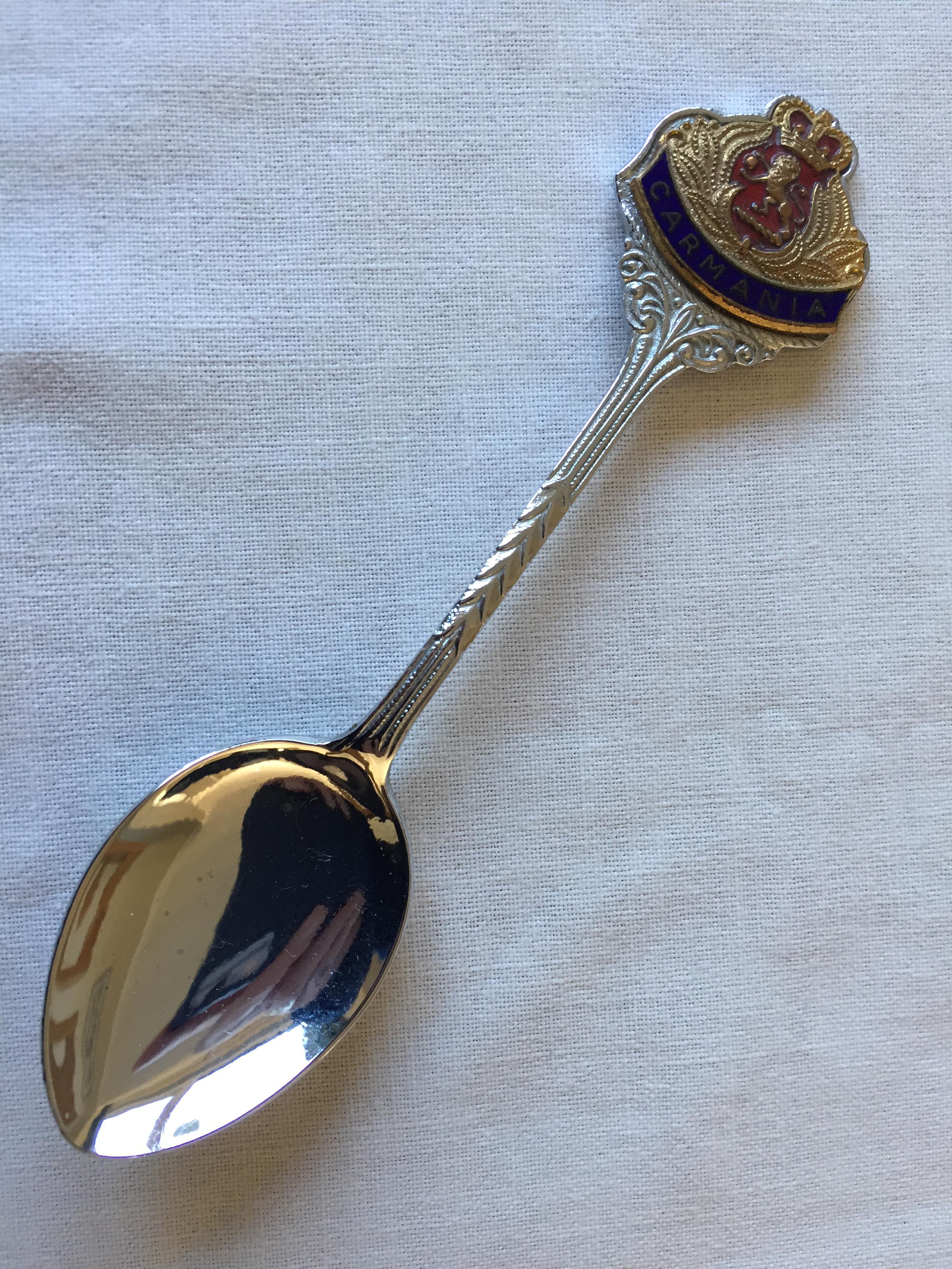 SOUVENIR SPOON FROM THE CUNARD LINE VESSEL THE RMS CARMANIA [P]